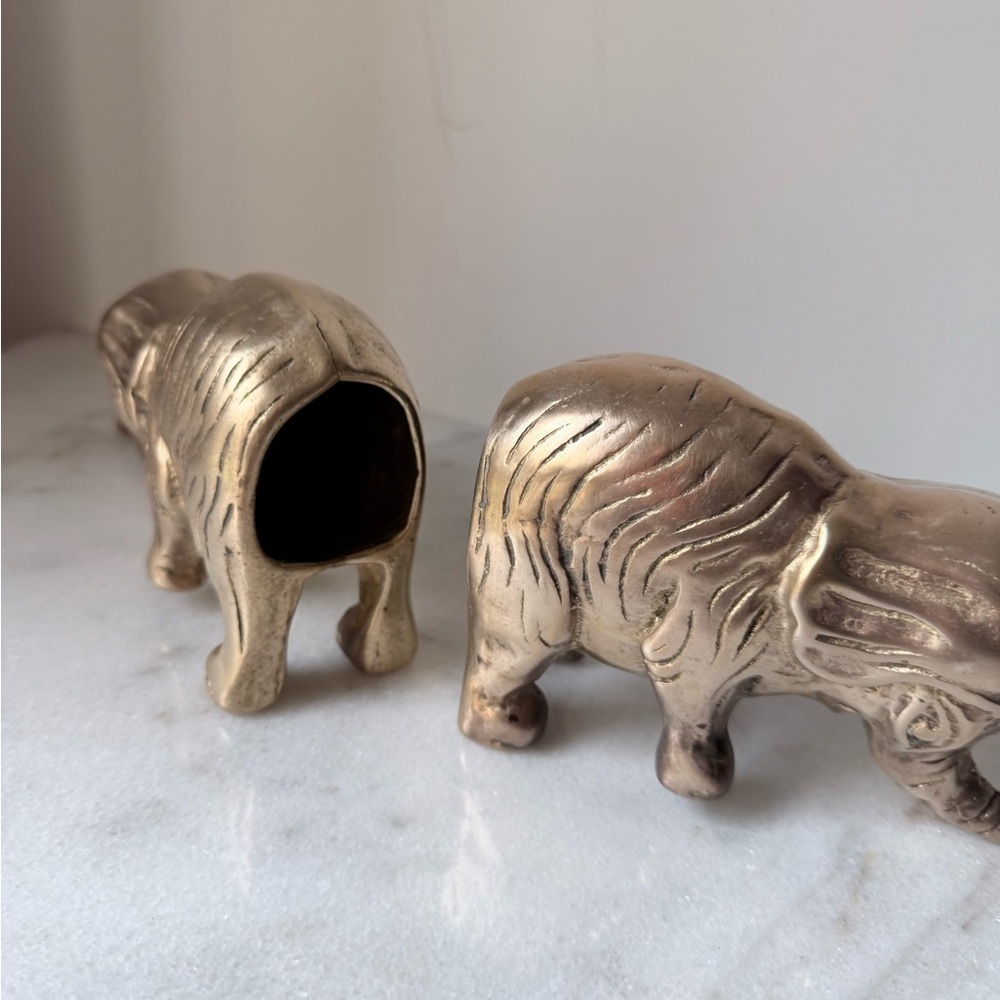Gold Elephant Bookends brass - Picture 7 of 10